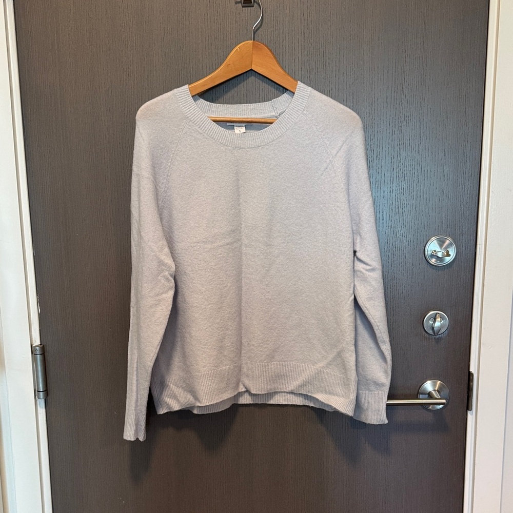 Athleta Light Gray Wool Blend Knit Top
